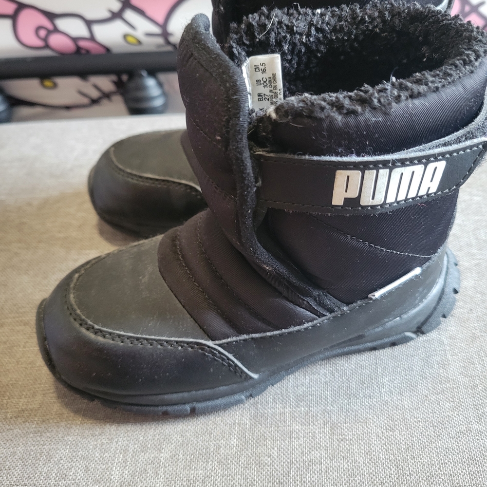 Puma Kids Black Winter Boots